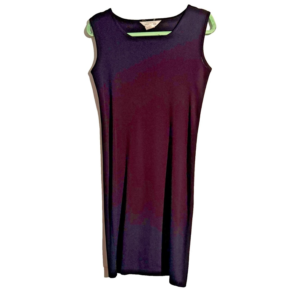 Exclusively MISOOK  Dress women's size M black acrylic knit straight‎ sheath